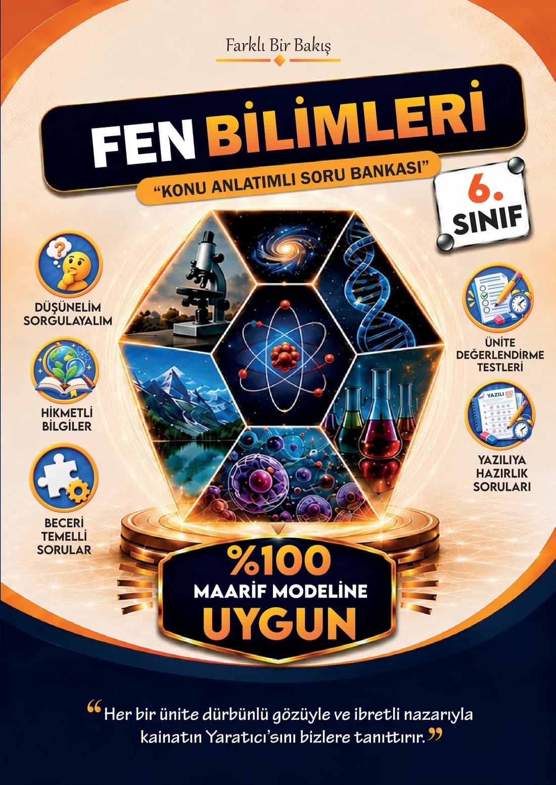 6. Sınıf Fen Bilimleri Konu Anlatımlı Soru Bankası ön kapak