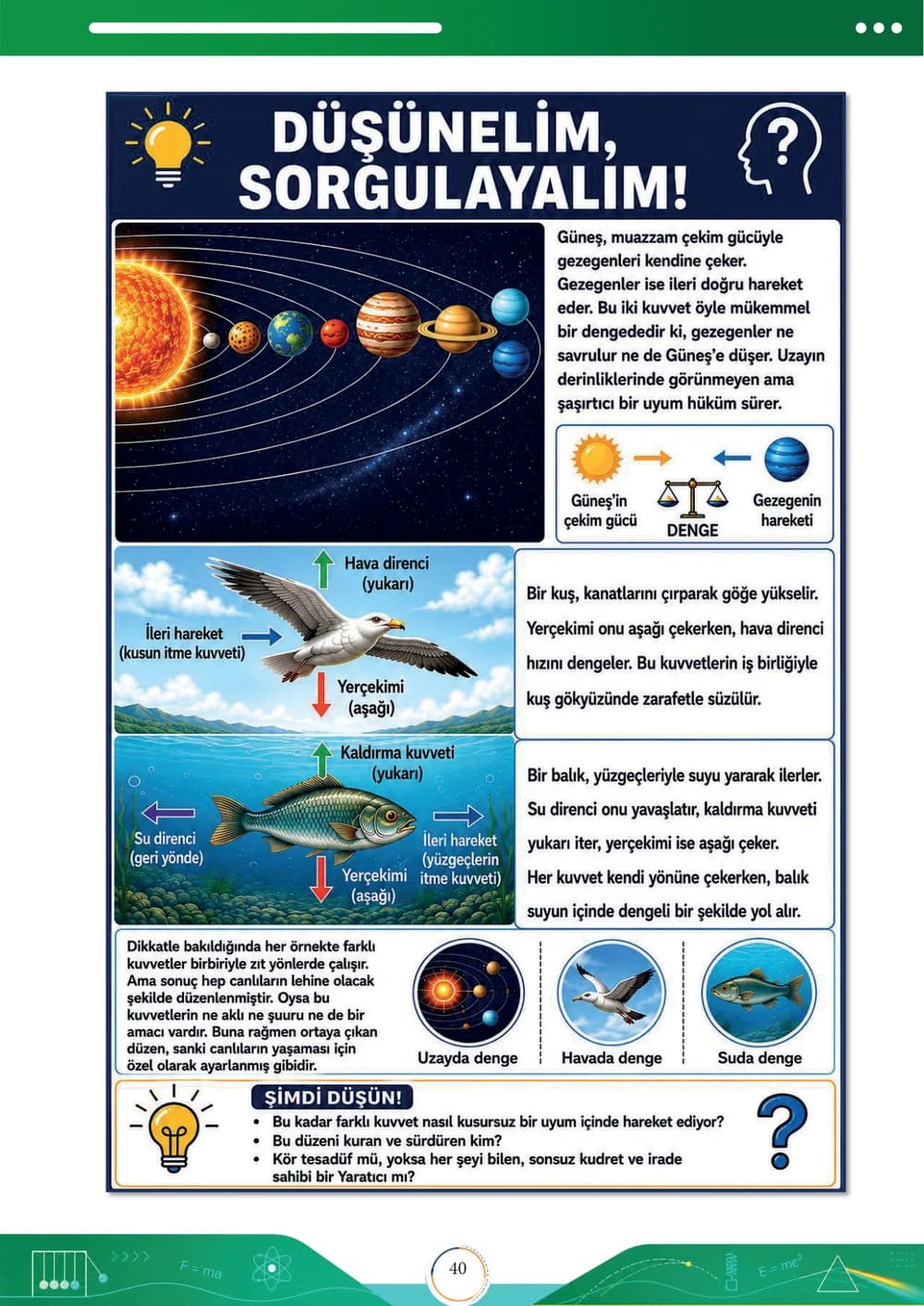 6. sınıf kitabından: Düşünelim, Sorgulayalım!