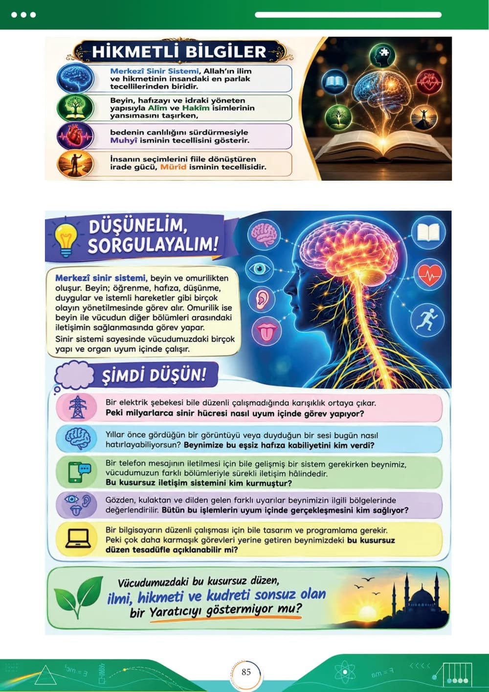 6. sınıf kitabından: Hikmetli Bilgiler